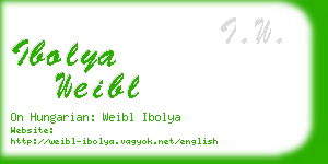 ibolya weibl business card